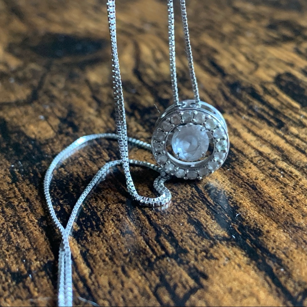 Sterling Silver cubic zirconia necklace